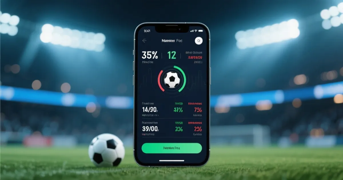 足球赛场实时数据分析界面示意图